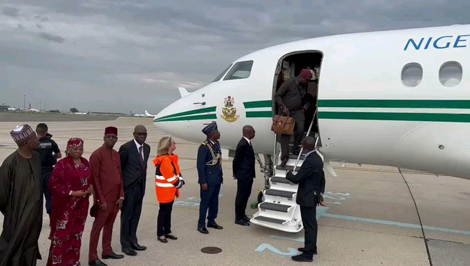 Moment Tinubu Lands In France, Ahead Of Global Summit