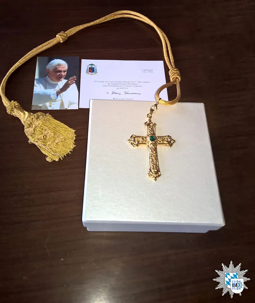 How Pectoral cross of late Pope Benedict XVI was stolen