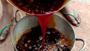 How to manually produce palm oil