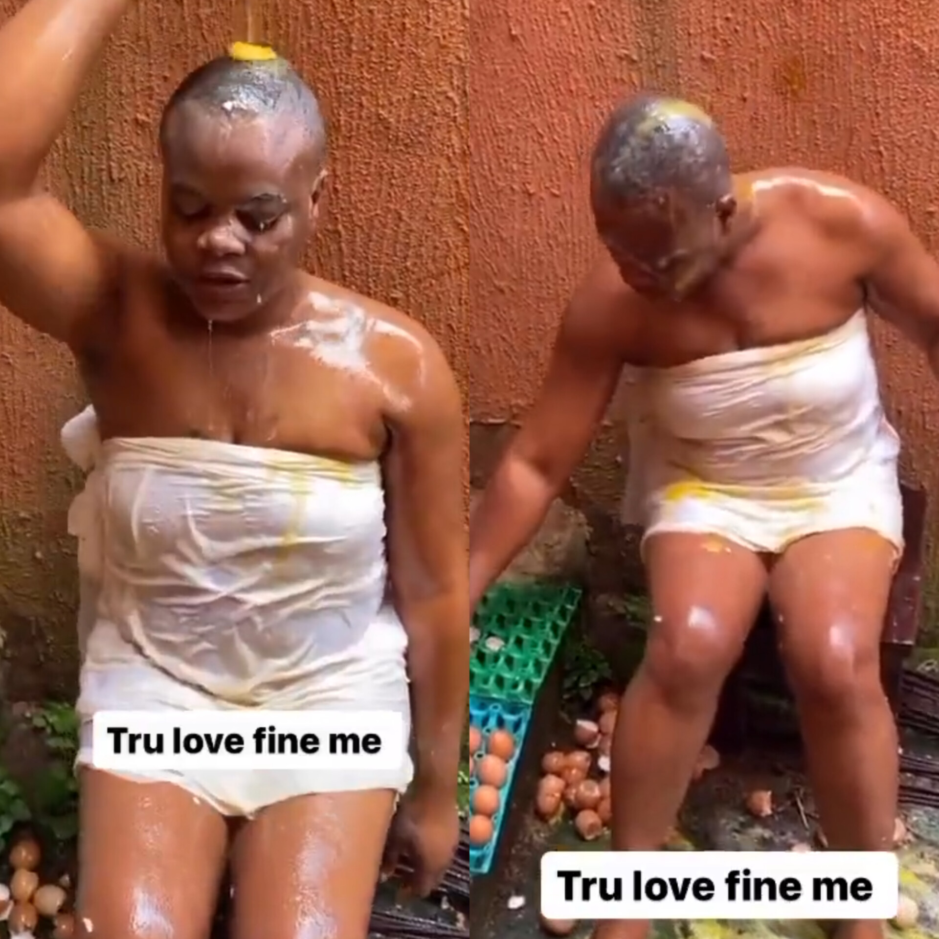 How woman bathes herself with crate of eggs to get true love