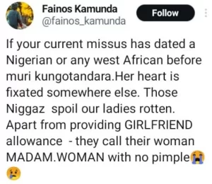 Nigerian Men Spoil Our Women - Zimbabwe Man Complains