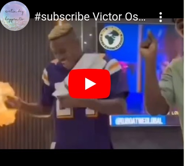 Video: See Victor Osimhen Dancing steps As He Receives His Davido & Chioma Wedding Invite