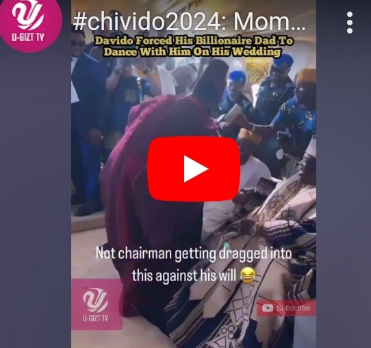 Watch Video: See the Moment Davido Dragged His Billionaire Father To The Dance Floor