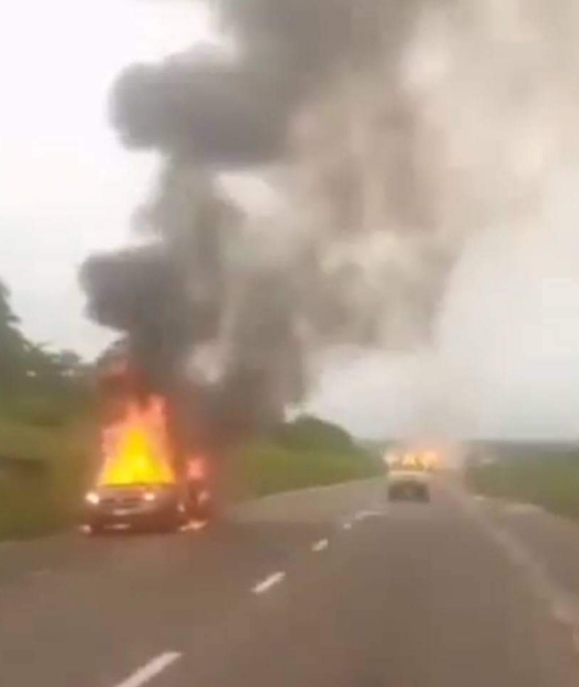 Sit-At-Home Protest: Vehicles and Loaded Truck Set Ablaze on Okigwe Road, Imo